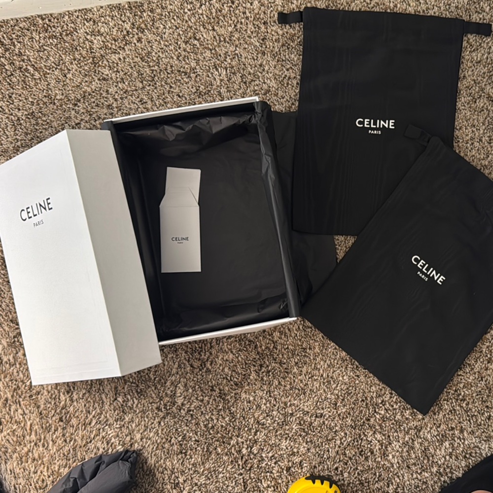 Celine shoe box and 2 dust bags